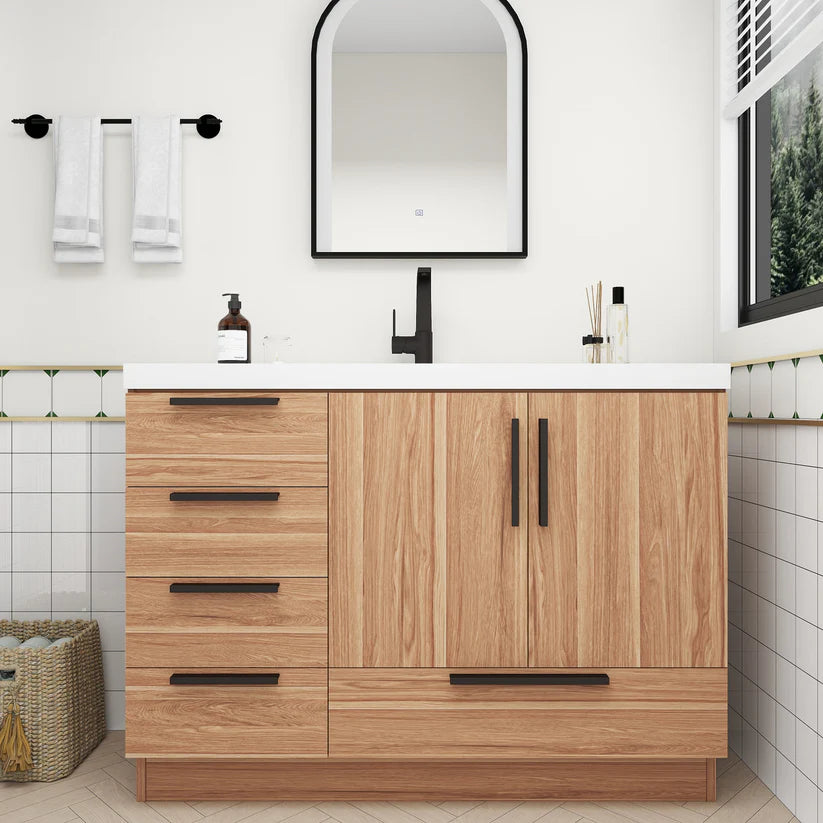 Nova White Oak 48" Freestanding Bathroom Single Vanity with Sink