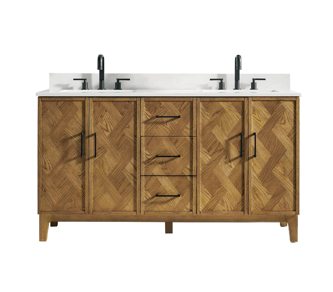 Driftwood Series 60" Double Bathroom Vanity