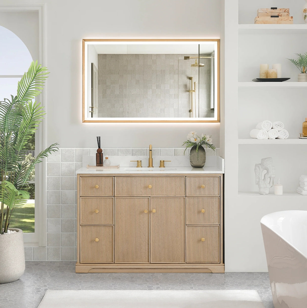 Oakmont Series 48" Natural Oak Single Bathroom Vanity