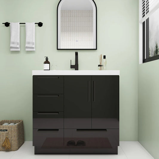 Nova 36" Left Side Drawers Freestanding Bathroom Single Vanity with Sink