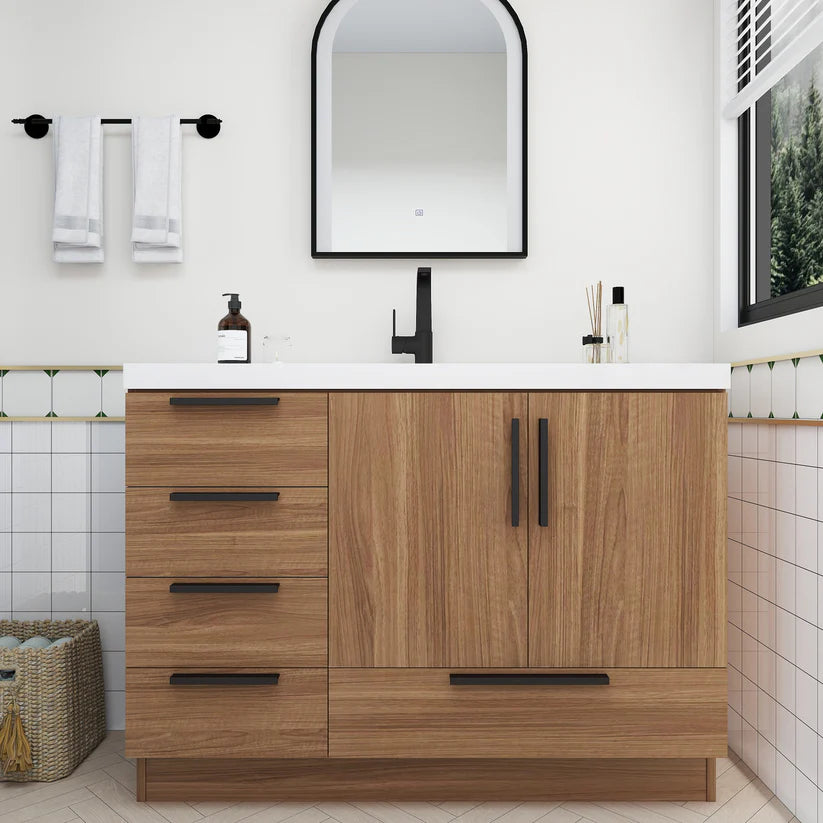 Nova Brown 48" Freestanding Bathroom Single Vanity with Sink