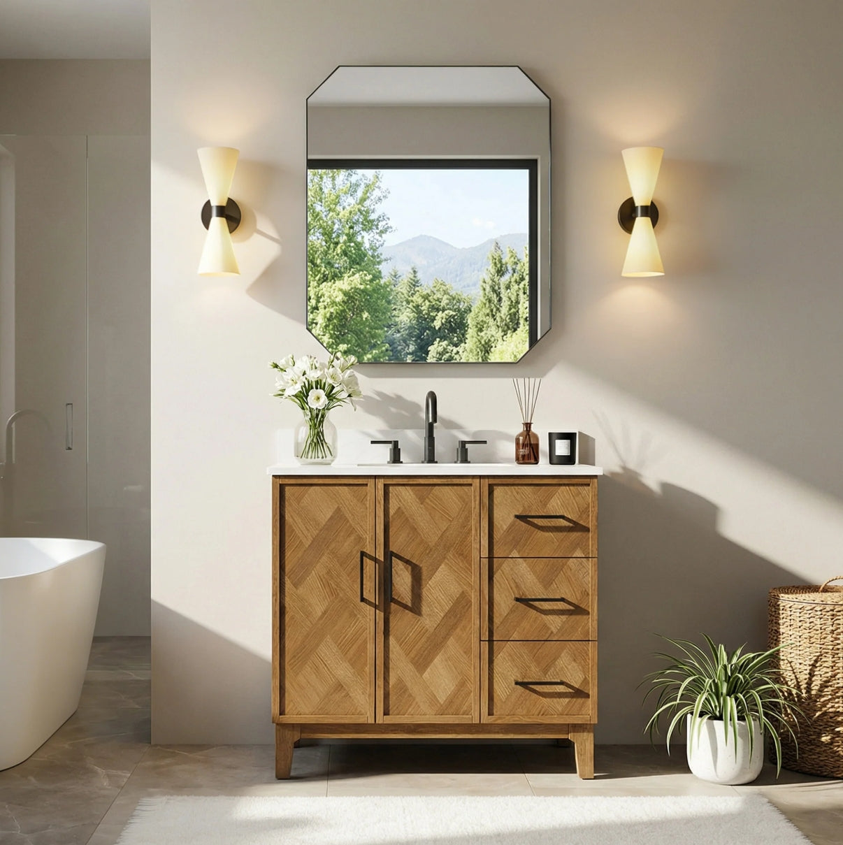 Driftwood Series 36" Single Bathroom Vanity