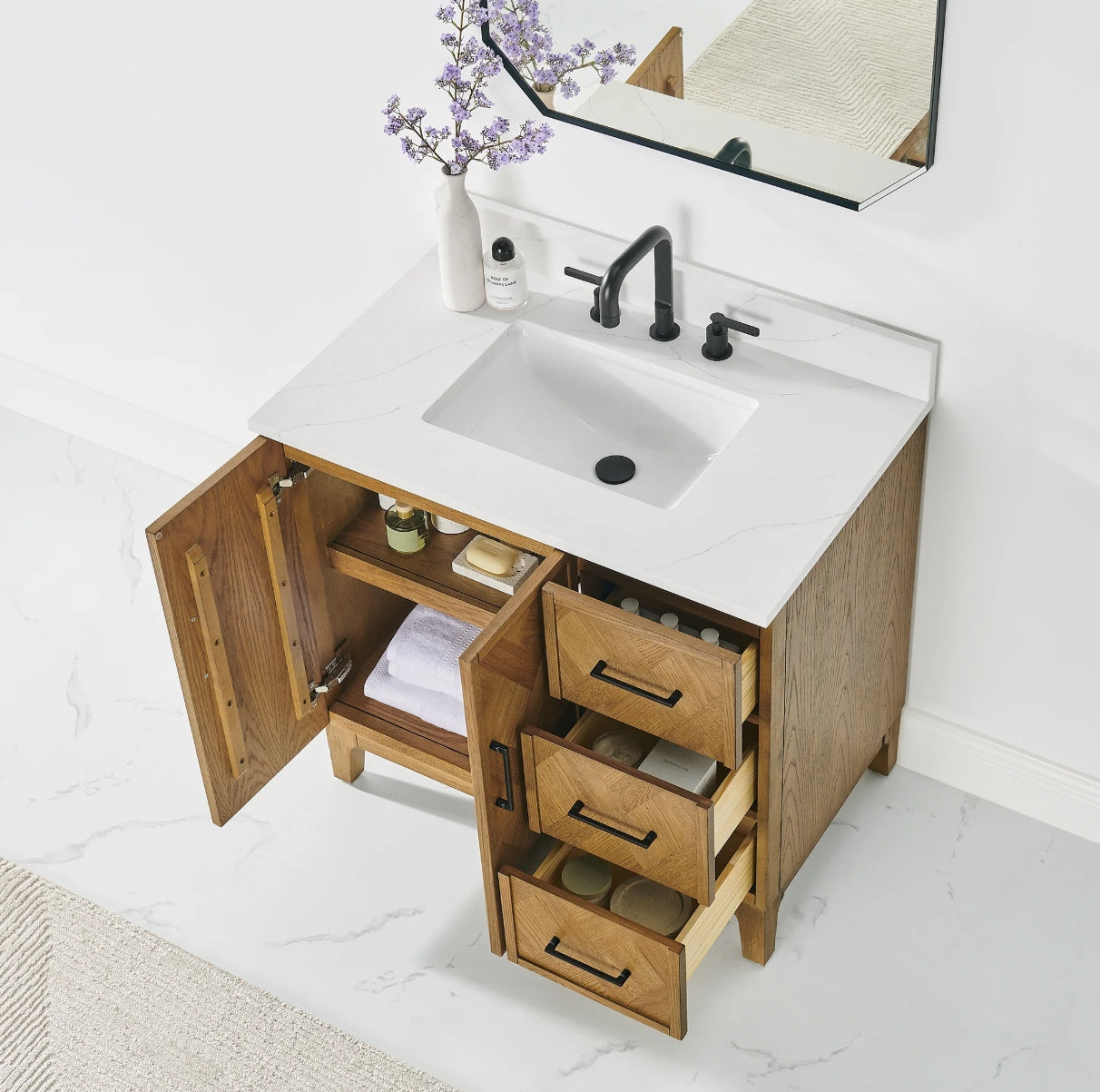 Driftwood Series 36" Single Bathroom Vanity