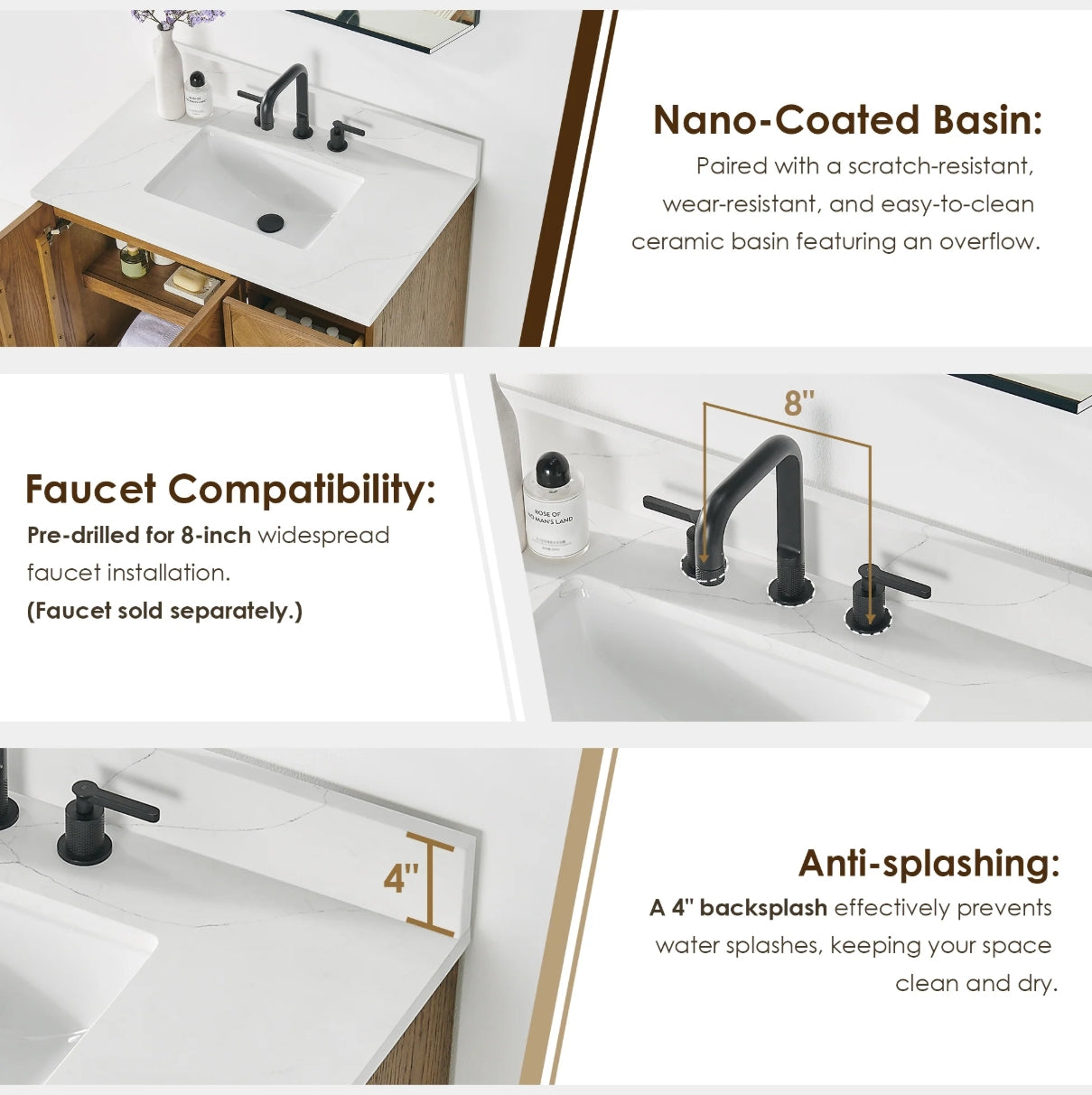 Driftwood Series 36" Single Bathroom Vanity