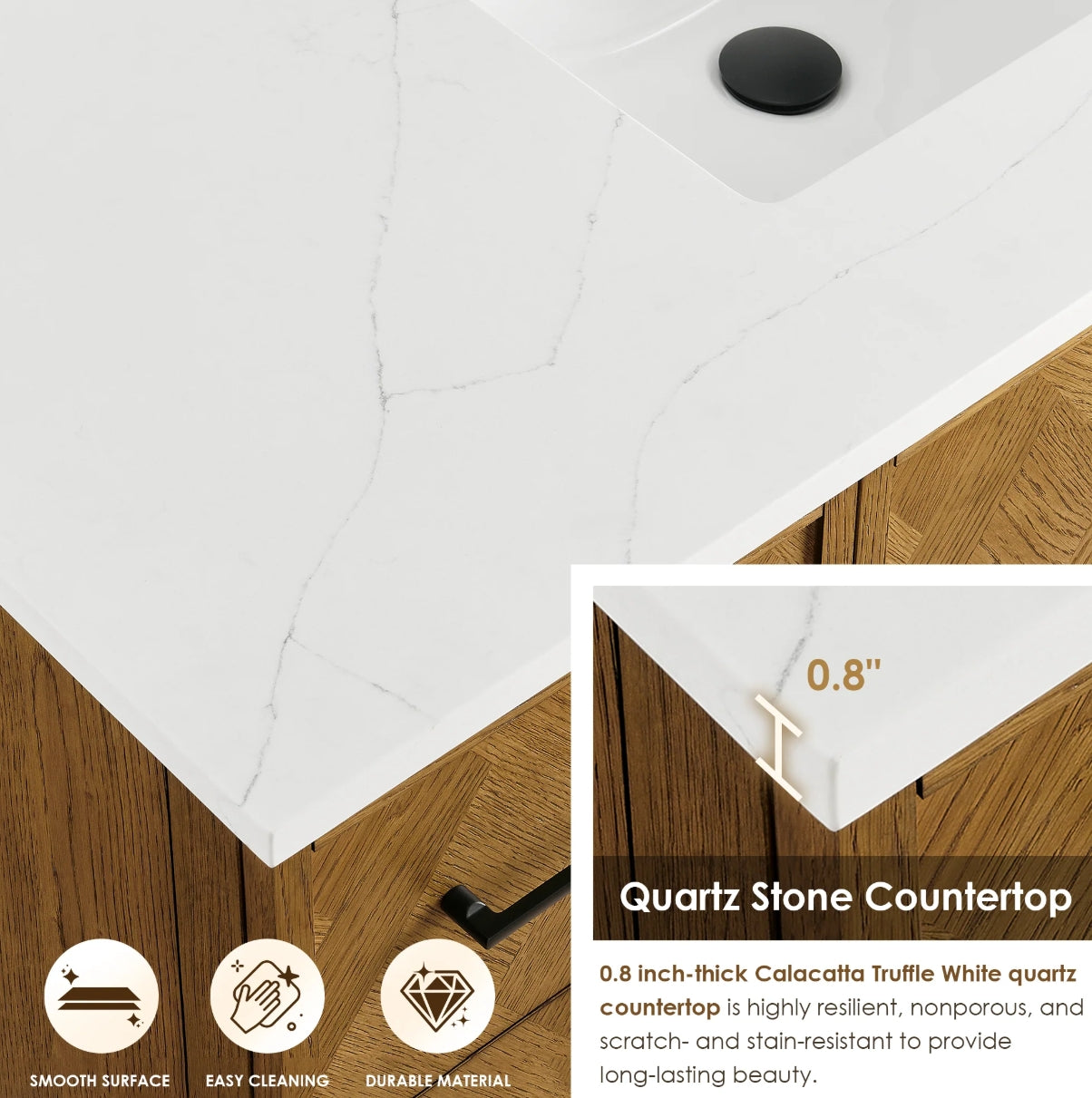 Driftwood Series 36" Single Bathroom Vanity