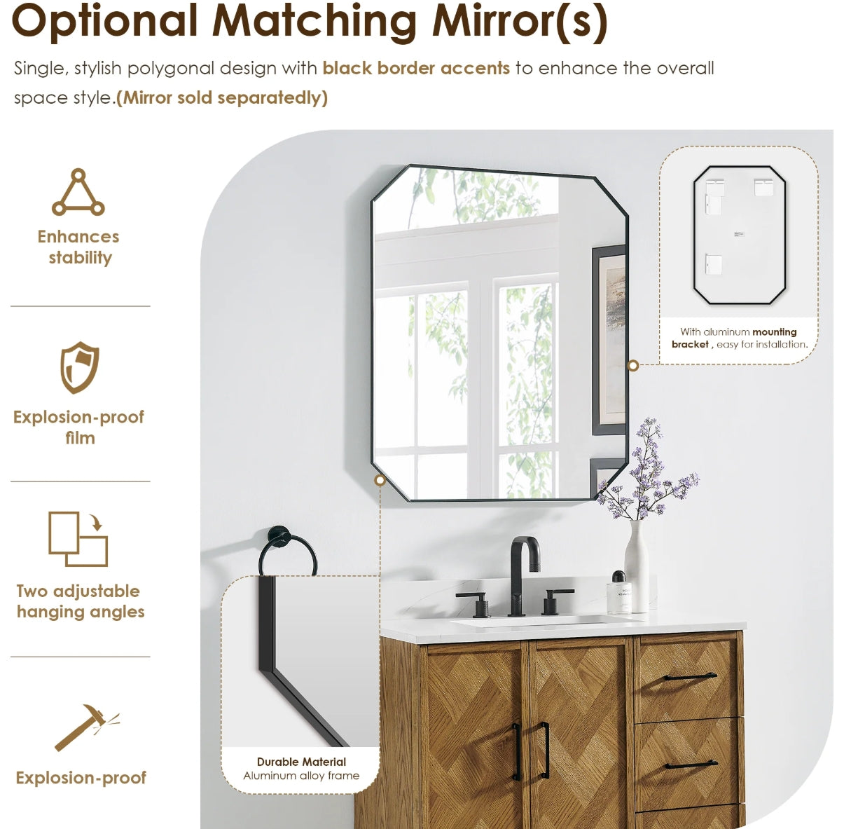 Driftwood Series 36" Single Bathroom Vanity