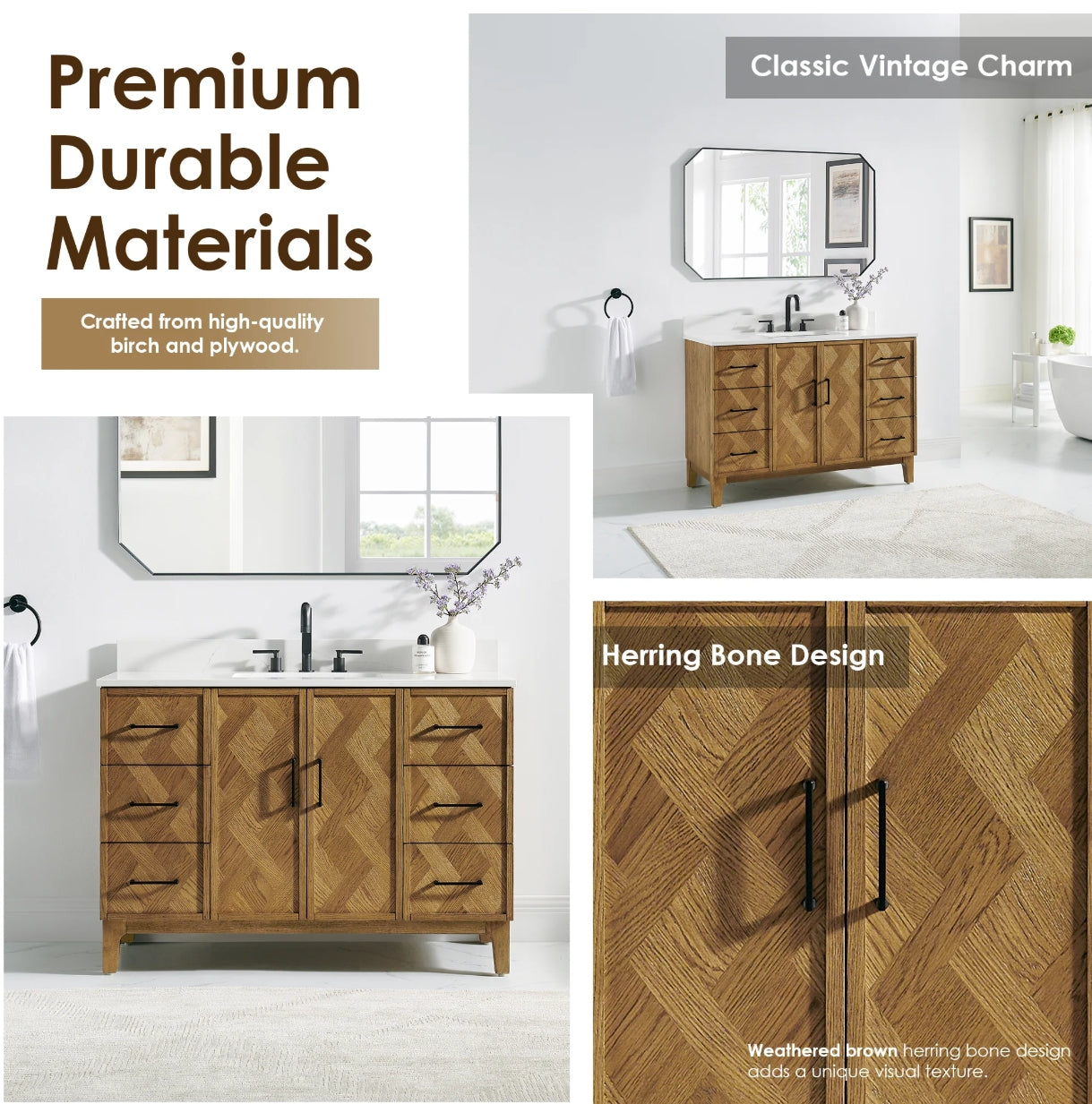 Driftwood Series 48" Single Bathroom Vanity