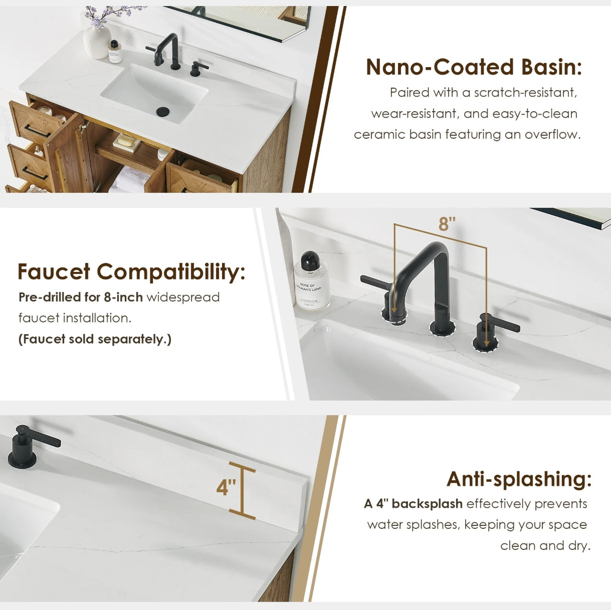 Driftwood Series 48" Single Bathroom Vanity