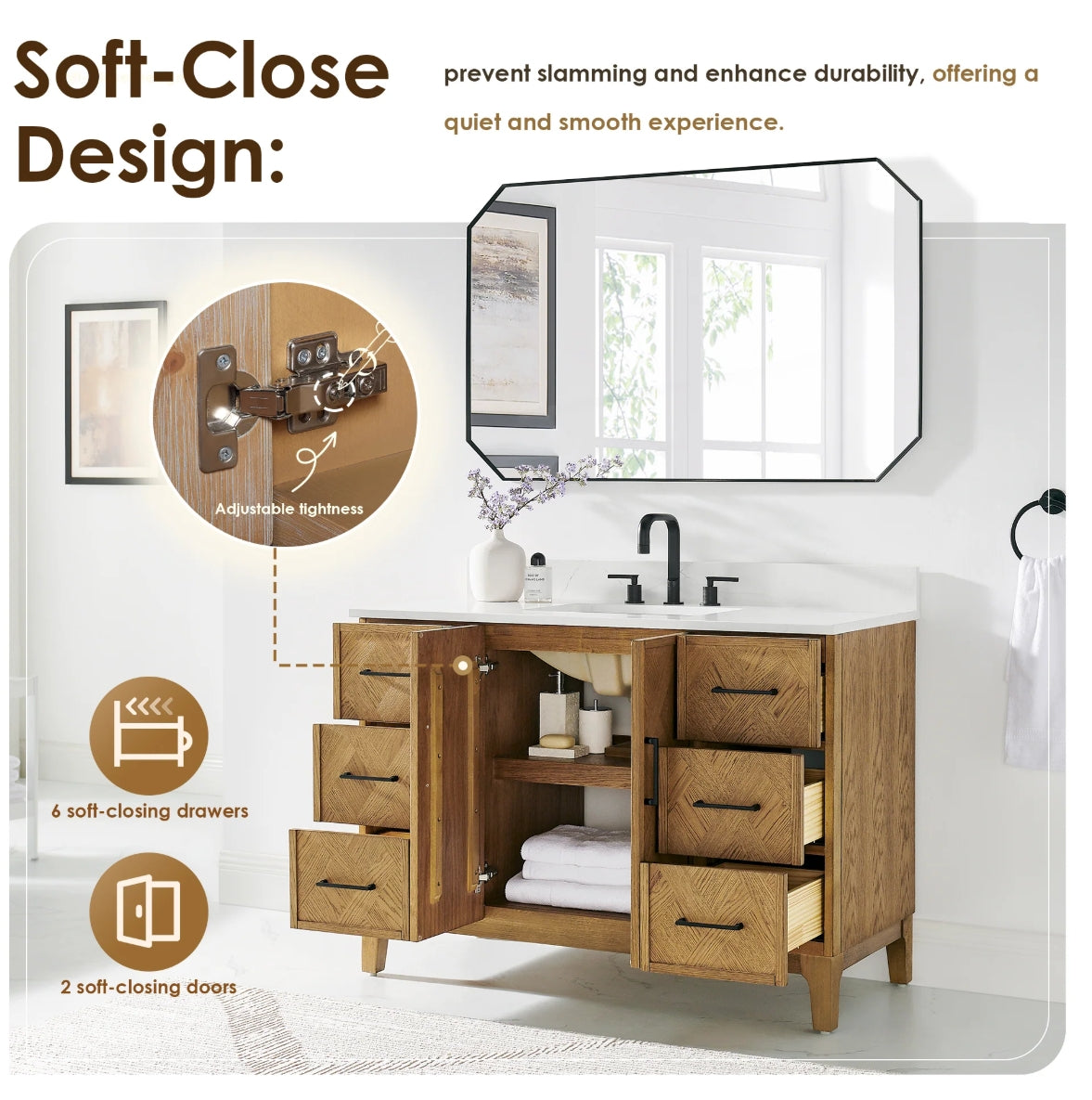 Driftwood Series 48" Single Bathroom Vanity
