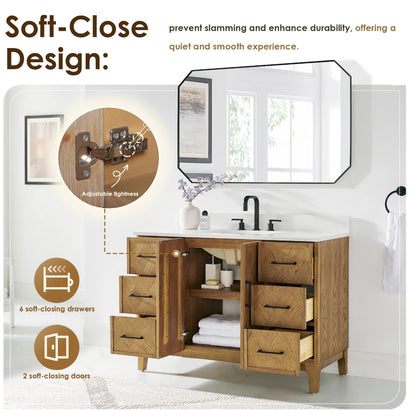 Driftwood Series 48" Single Bathroom Vanity