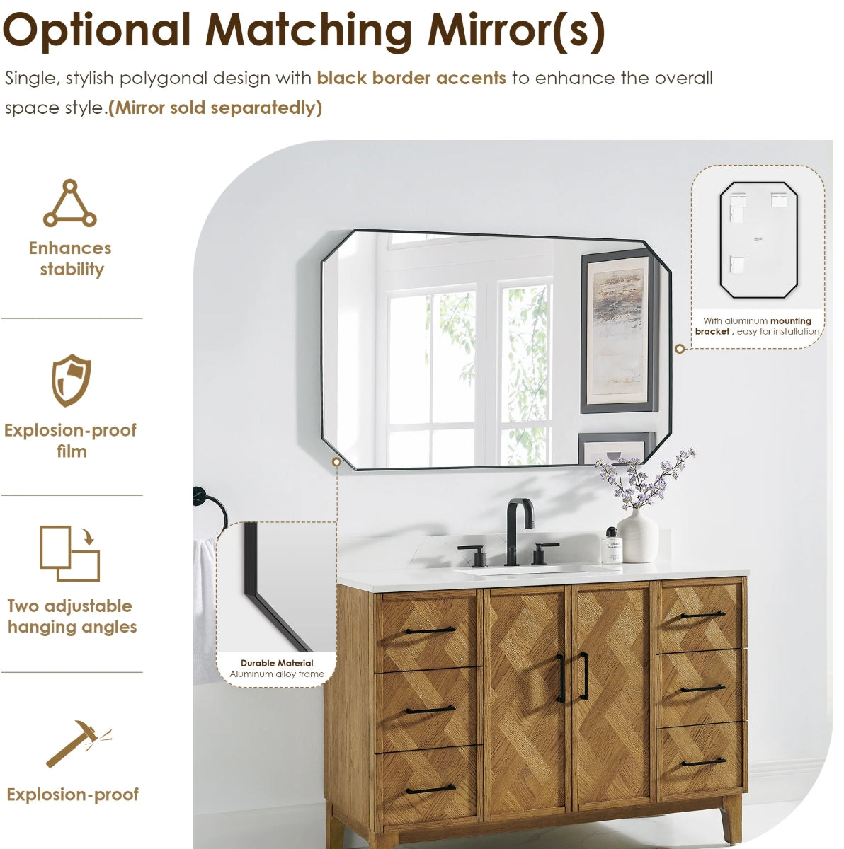Driftwood Series 48" Single Bathroom Vanity