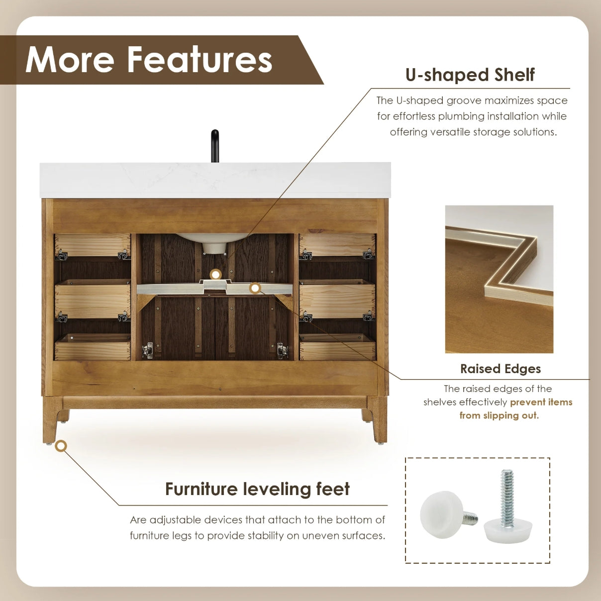 Driftwood Series 48" Single Bathroom Vanity