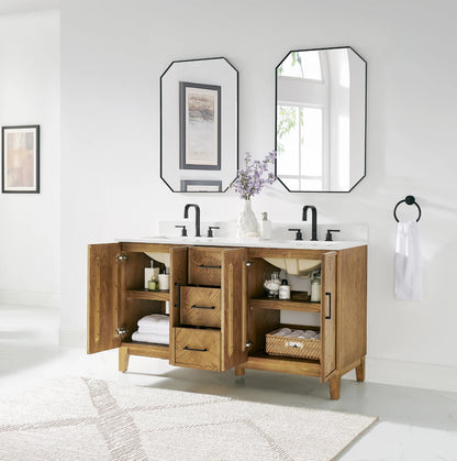 Driftwood Series 60" Double Bathroom Vanity