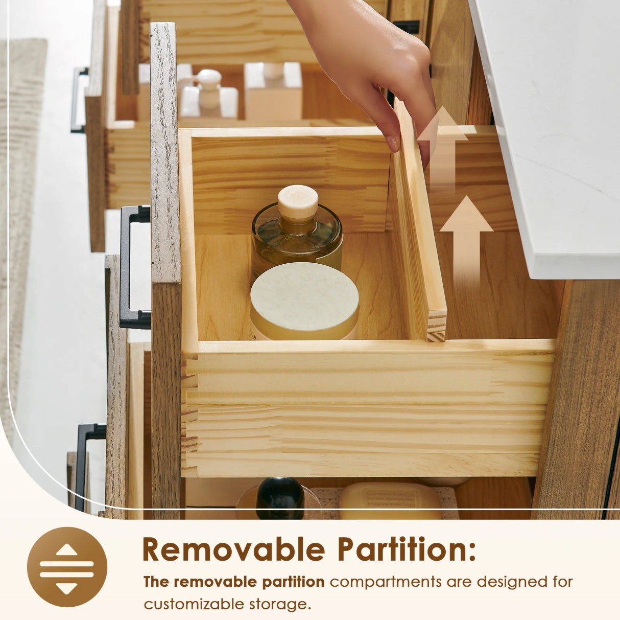 Driftwood Series 60" Double Bathroom Vanity
