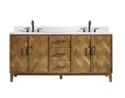 Driftwood Series 72" Double Bathroom Vanity