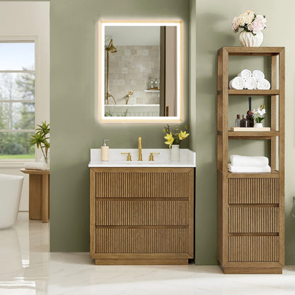 Aspen 36" Brown Single Bathroom Vanity