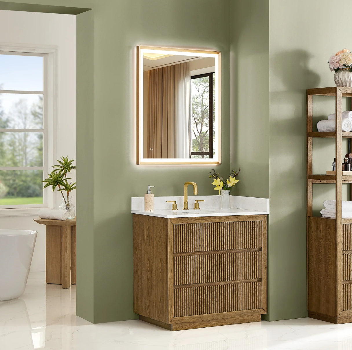 Aspen 36" Brown Single Bathroom Vanity