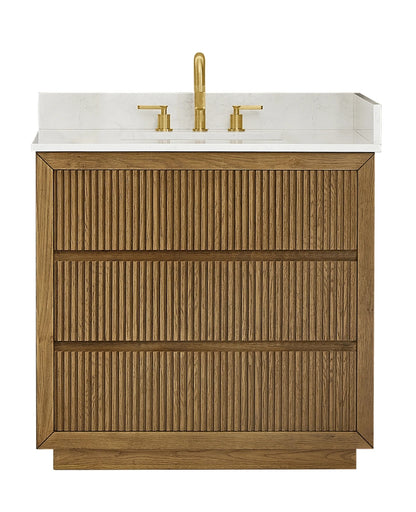 Aspen 36" Brown Single Bathroom Vanity