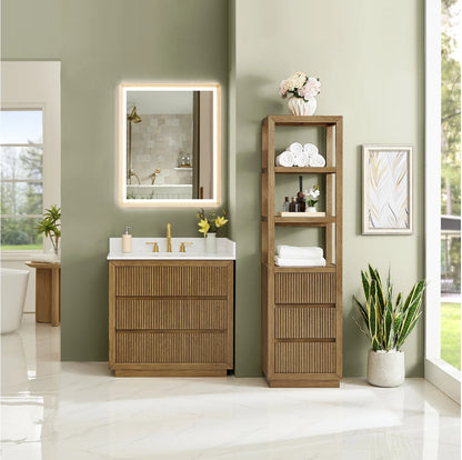 Aspen 36" Brown Single Bathroom Vanity