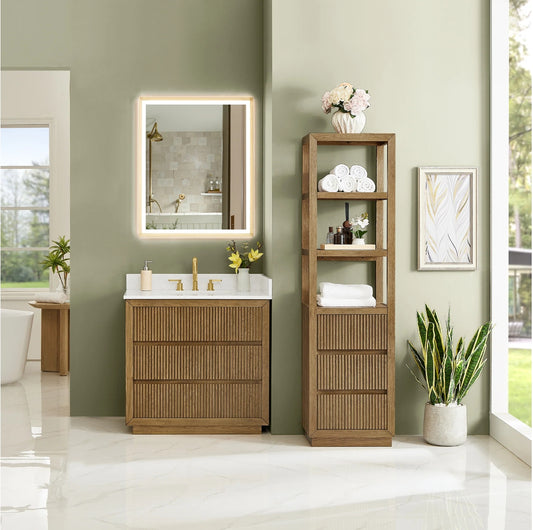 Aspen 36" Brown Single Bathroom Vanity