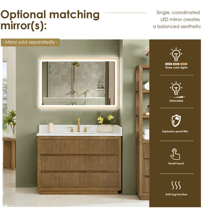 Aspen 48" Brown Single Bathroom Vanity