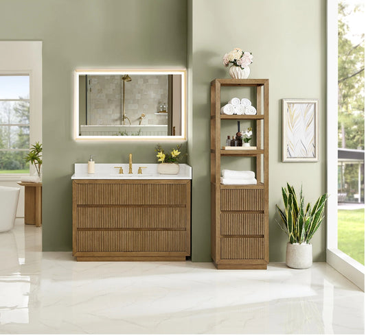 Aspen 48" Brown Single Bathroom Vanity