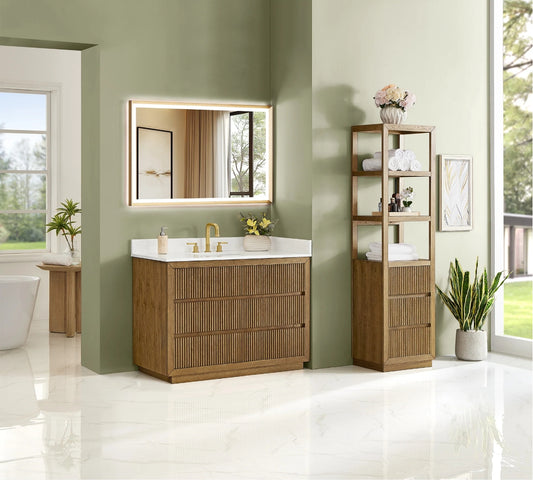 Aspen 48" Brown Single Bathroom Vanity