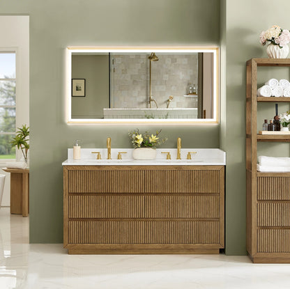 Aspen 60" Brown Double Bathroom Vanity