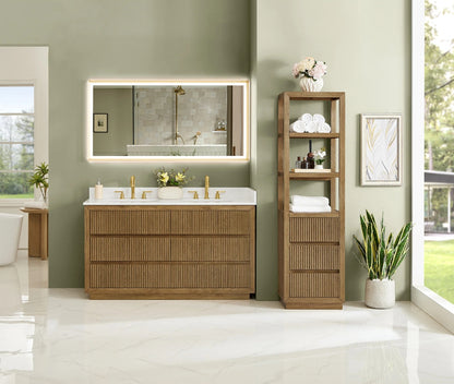 Aspen 60" Brown Double Bathroom Vanity