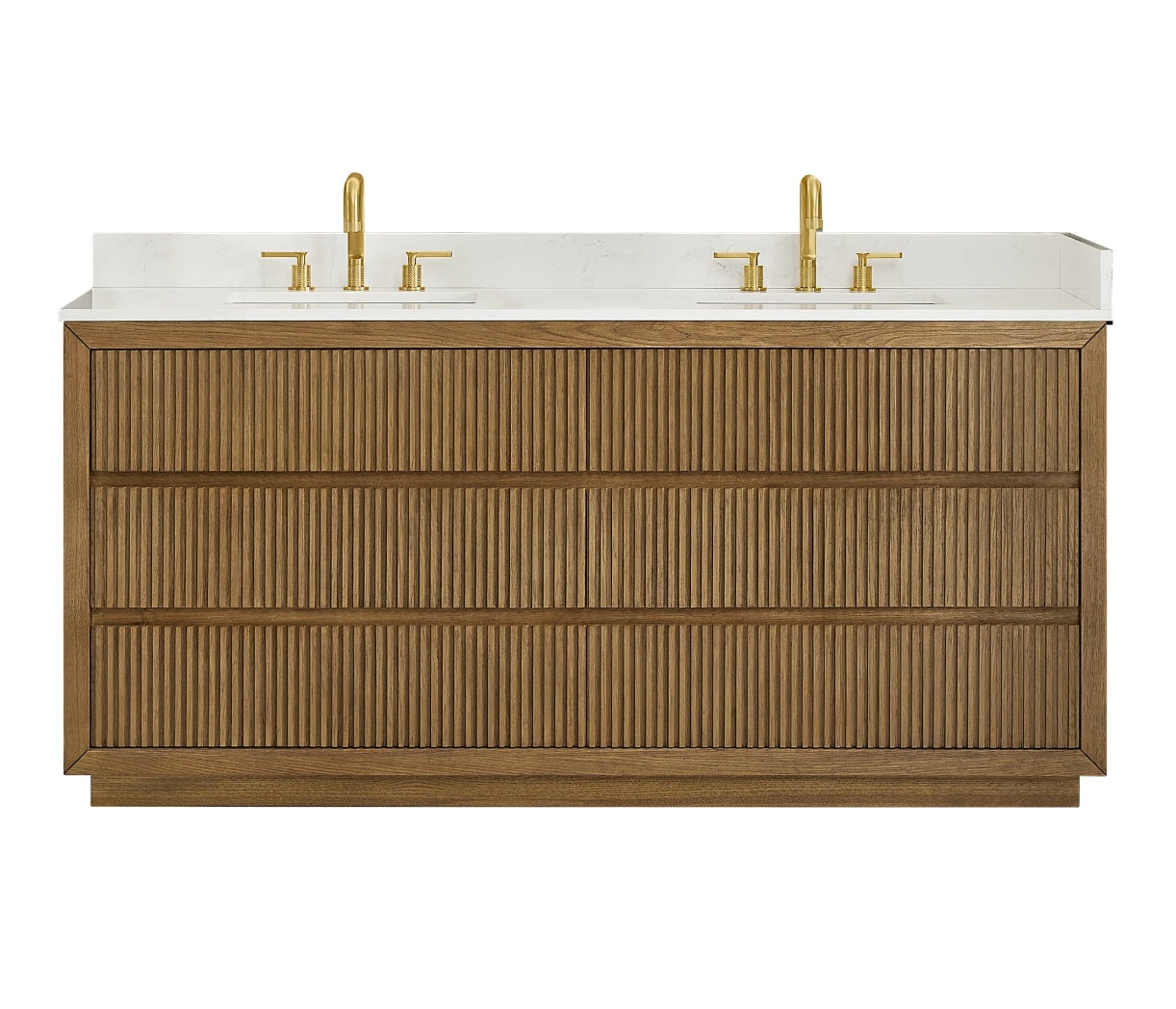 Aspen 72" Brown Double Bathroom Vanity