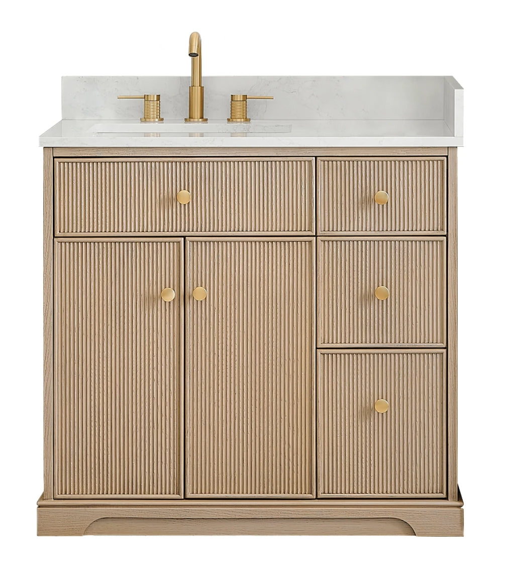 Oakmont Series 36" Natural Oak Single Bathroom Vanity
