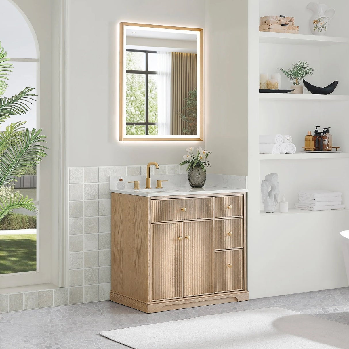 Oakmont Series 36" Natural Oak Single Bathroom Vanity