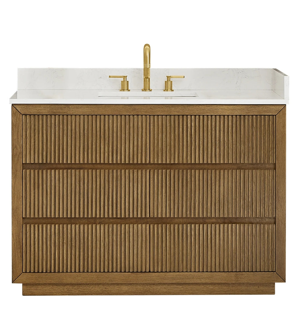Aspen 48" Brown Single Bathroom Vanity