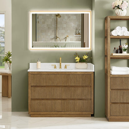 Aspen 48" Brown Single Bathroom Vanity