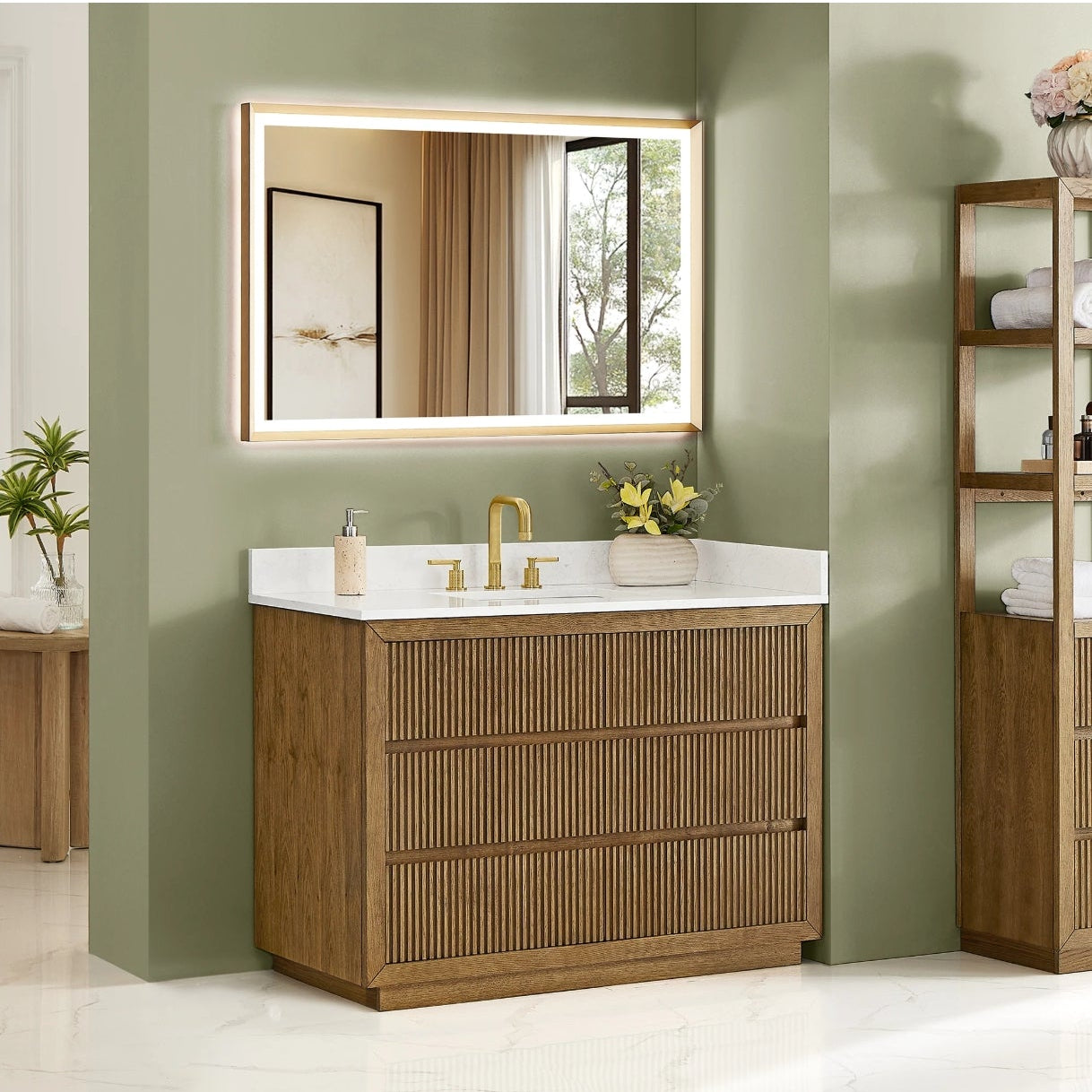 Aspen 48" Brown Single Bathroom Vanity