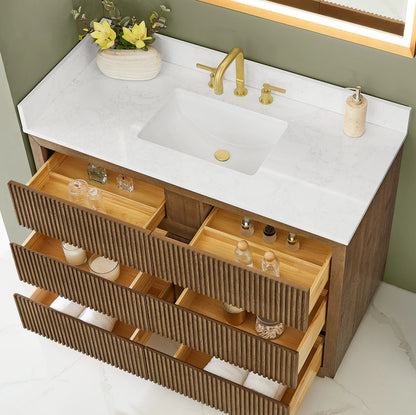 Aspen 48" Brown Single Bathroom Vanity