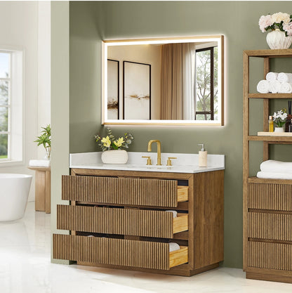 Aspen 48" Brown Single Bathroom Vanity