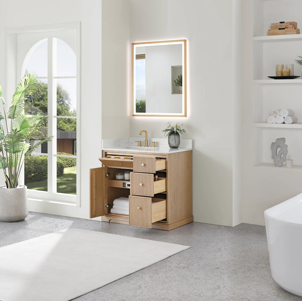 Oakmont Series 36" Natural Oak Single Bathroom Vanity