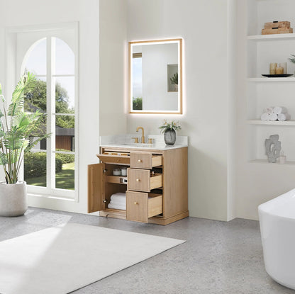 Oakmont Series 36" Natural Oak Single Bathroom Vanity