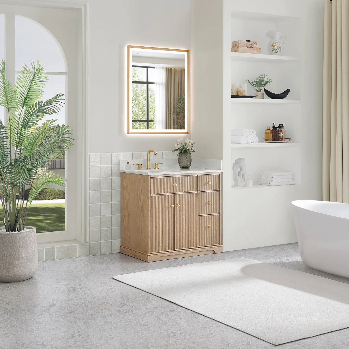 Oakmont Series 36" Natural Oak Single Bathroom Vanity