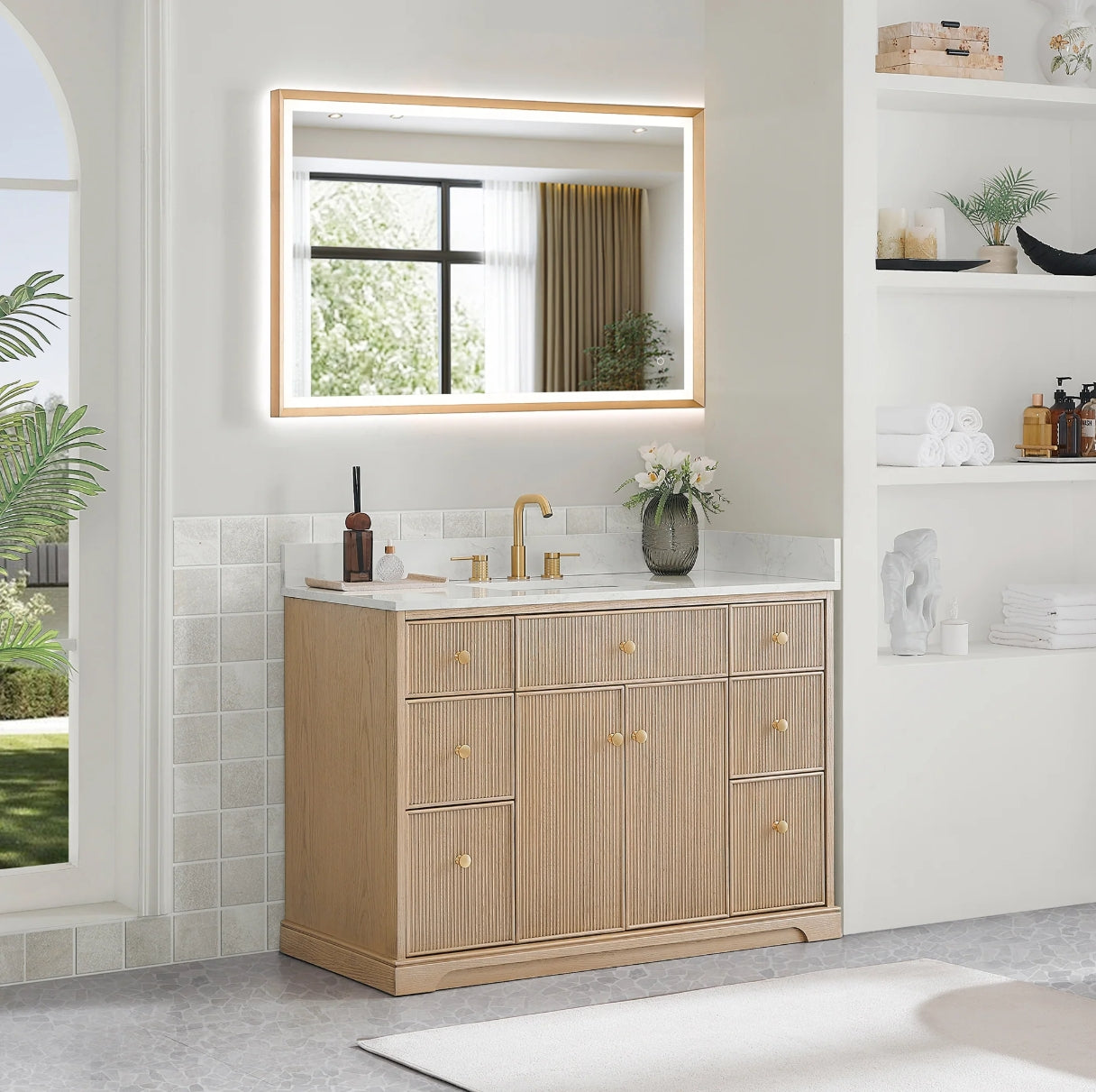 Oakmont Series 48" Natural Oak Single Bathroom Vanity