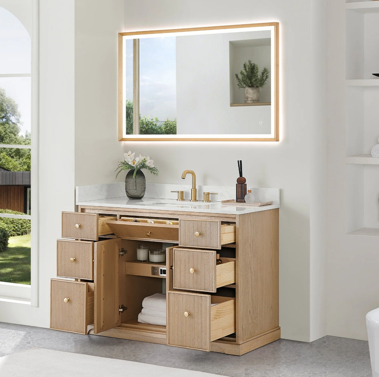 Oakmont Series 48" Natural Oak Single Bathroom Vanity