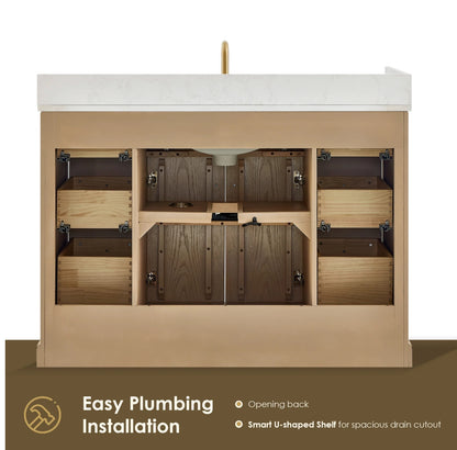 Oakmont Series 48" Natural Oak Single Bathroom Vanity