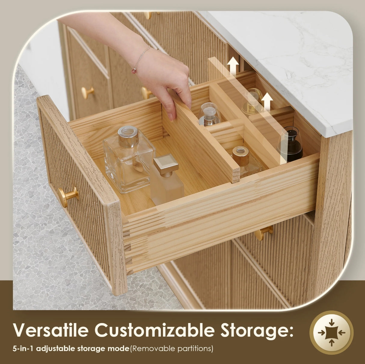 Oakmont Series 72" Natural Oak Double Bathroom Vanity