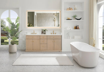 Oakmont Series 72" Natural Oak Double Bathroom Vanity