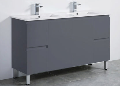 Winston 72" Double Sink Bathroom Vanity with Ceramic Countertop & Legs